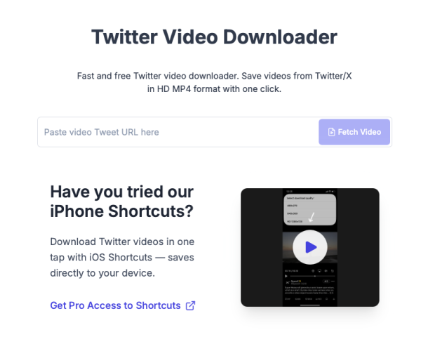 Twitter Video Downloader  推特X视频下载器  无水印高清视频下载