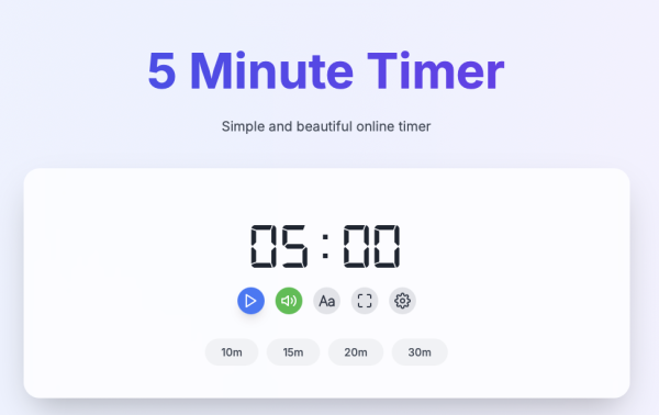 一个简约的在线计时器，支持秒表和倒计时，倒计时可精确到秒。
