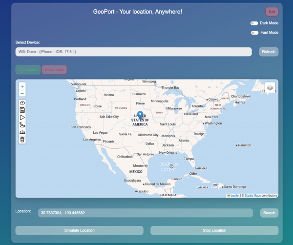 GeoPort，一款虚拟定位跨平台开源工具，支持苹果手机IOS系统。