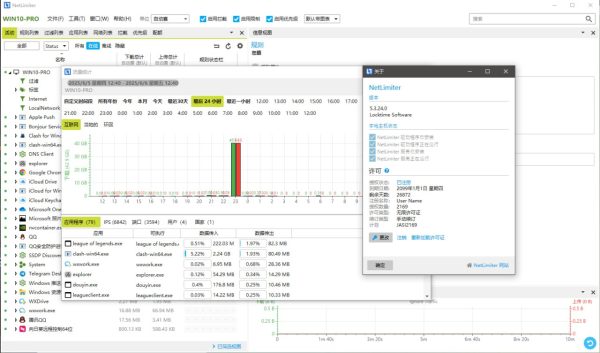 NetLimiter Pro电脑流量统计查看工具 帮你揪出占用网速流量的内鬼