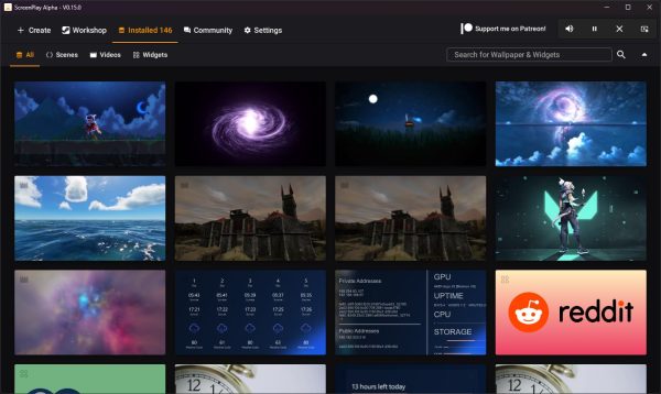 ScreenPlay – 一款免费开源的桌面动态壁纸软件支持win 和Mac