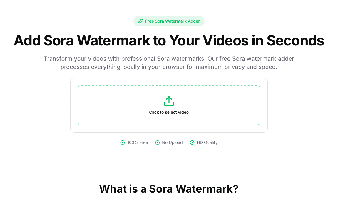 Sora Watermark Adder  给任意视频添加上Sora的水印