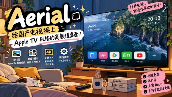 Aerial：把安卓电视的桌面换成 Apple TV 那套