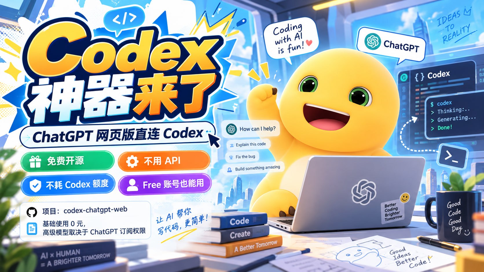 CodeX怎么又又又不够了？我又来帮你了！