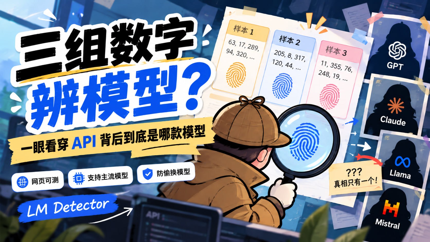 LM Detector（群友推荐） 告别降智模型，三组数字验真假！