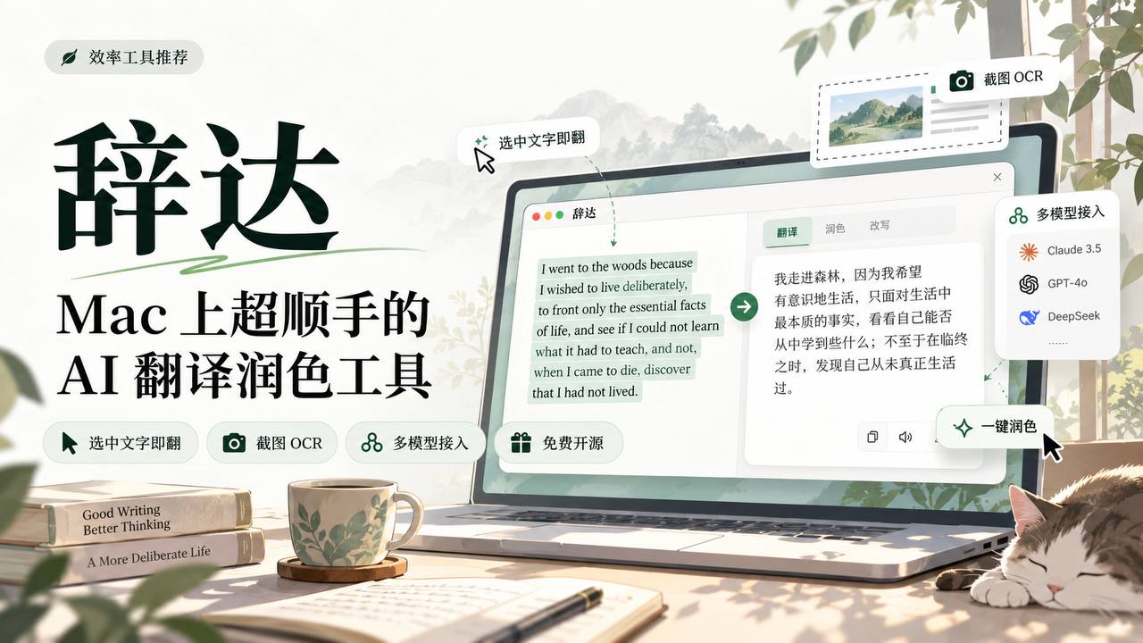 超级顺手的 Mac AI 翻译与润色工具