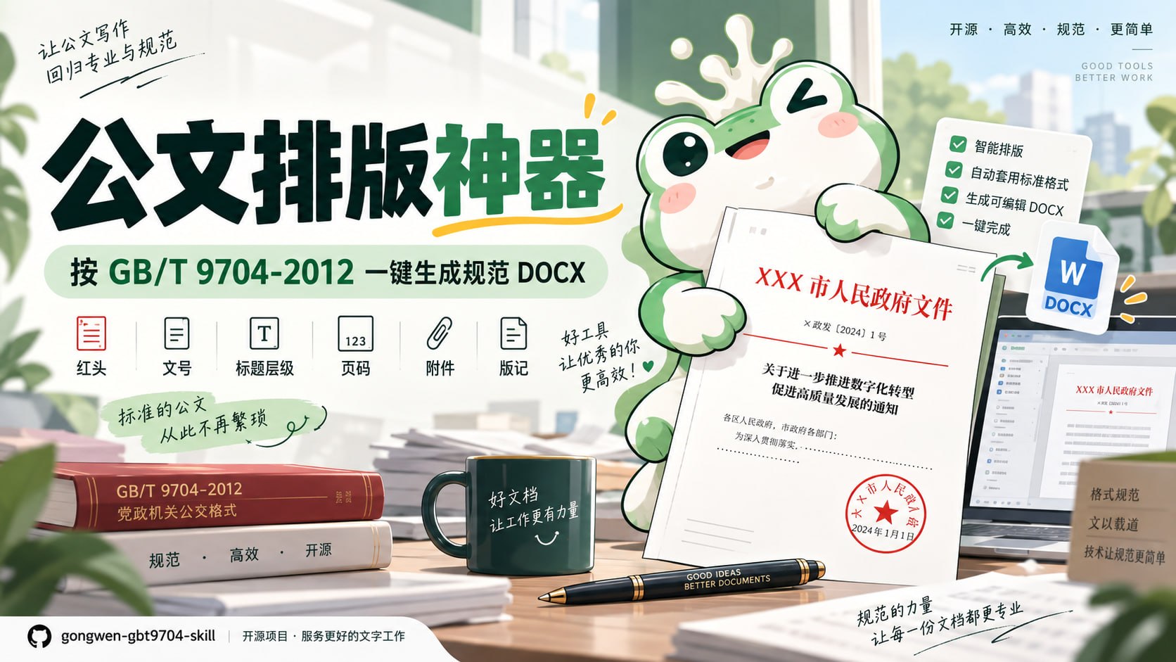 开源公文排版 Skill