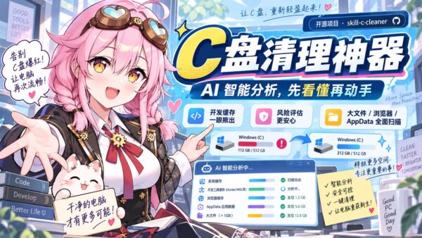 skill-c-cleaner：先摸清 C 盘占用，再制定清理方案