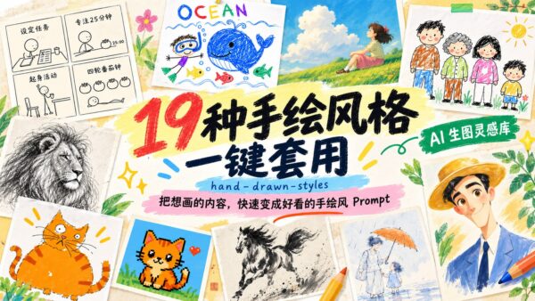 手绘风提示词库:把画风配方直接交给 AI