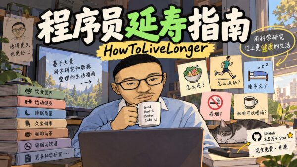 程序员延寿指南:把健康研究整理成参考清单